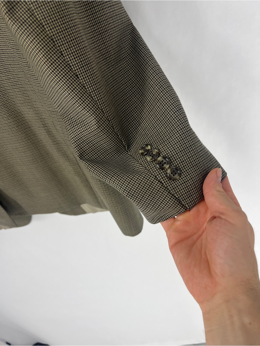 Brooks Brothers tan houndstooth Two-Button Sport Coat - Picture 8 of 10